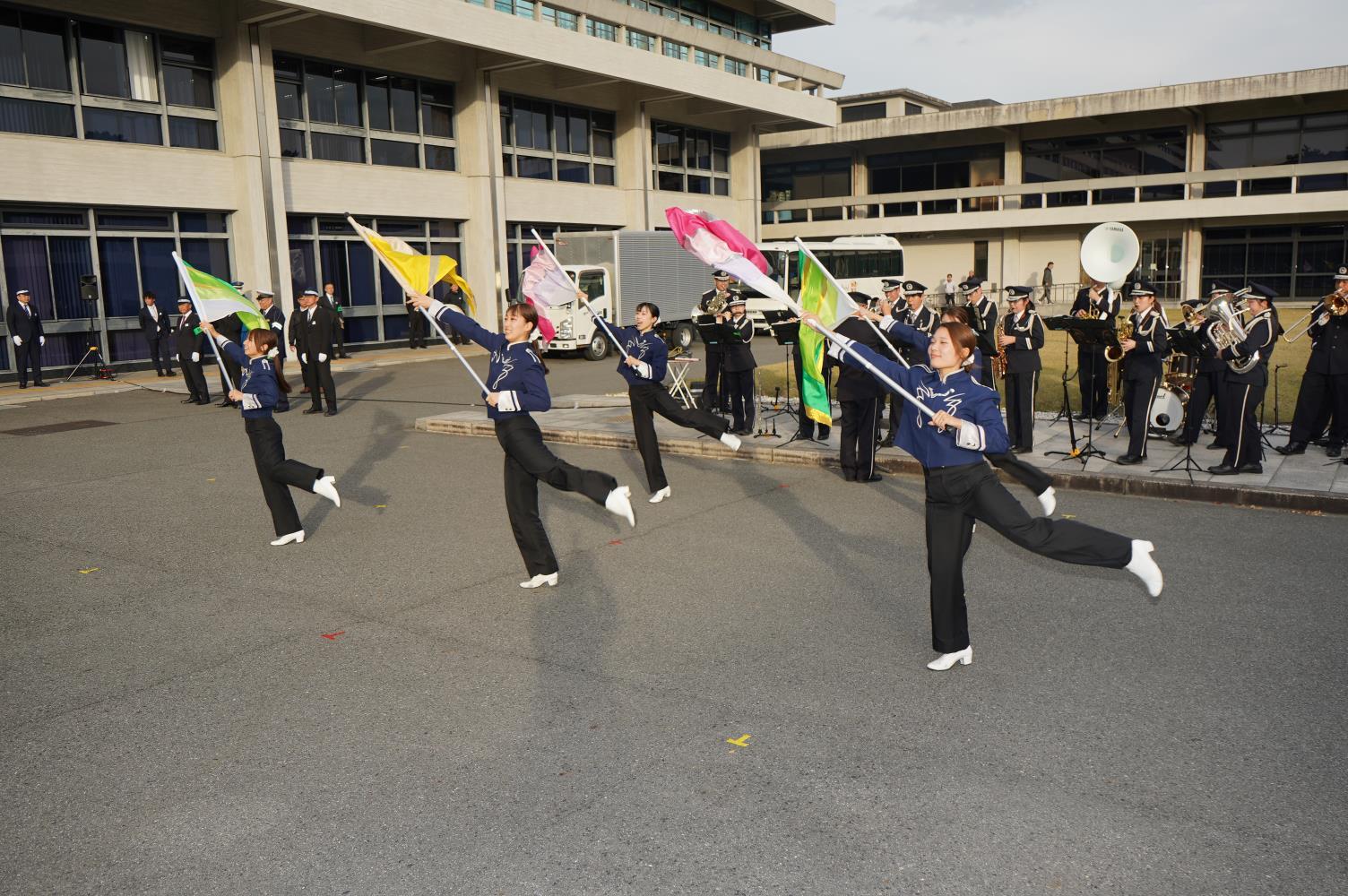出発式の演奏風景1