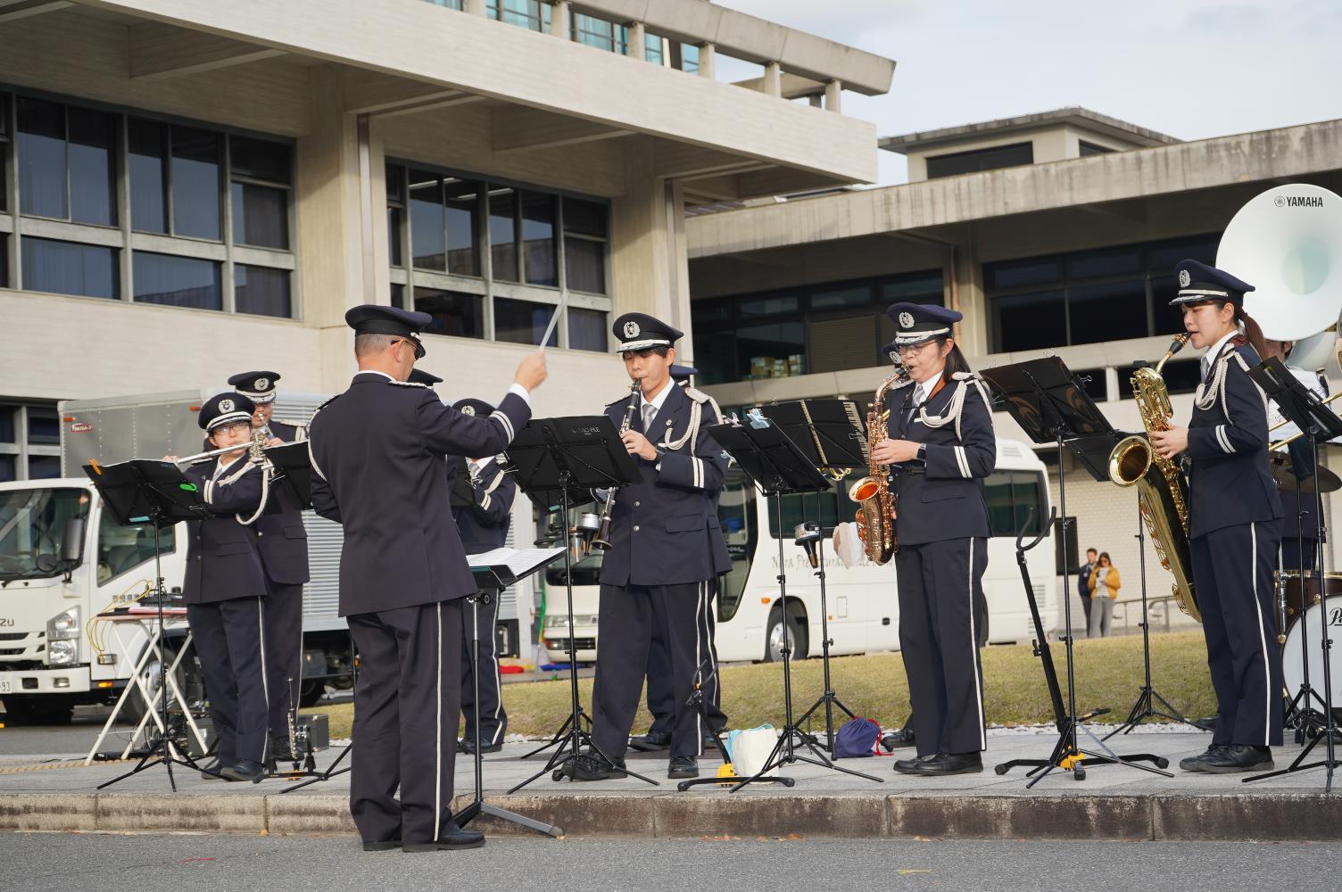 出発式での演奏風景2