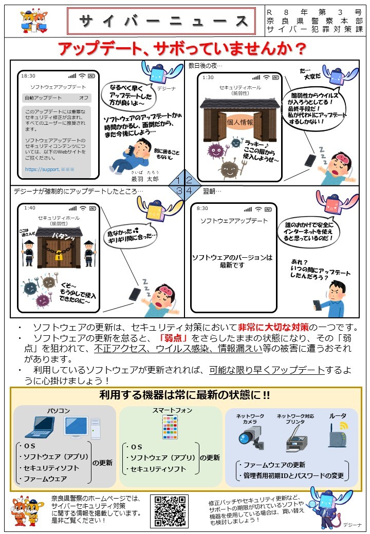 サイバーニュース3号 アップデート、サボっていませんか?