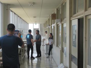 河合第二中学校での訓練状況1