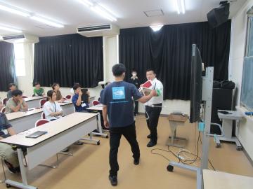平群小学校での訓練状況3