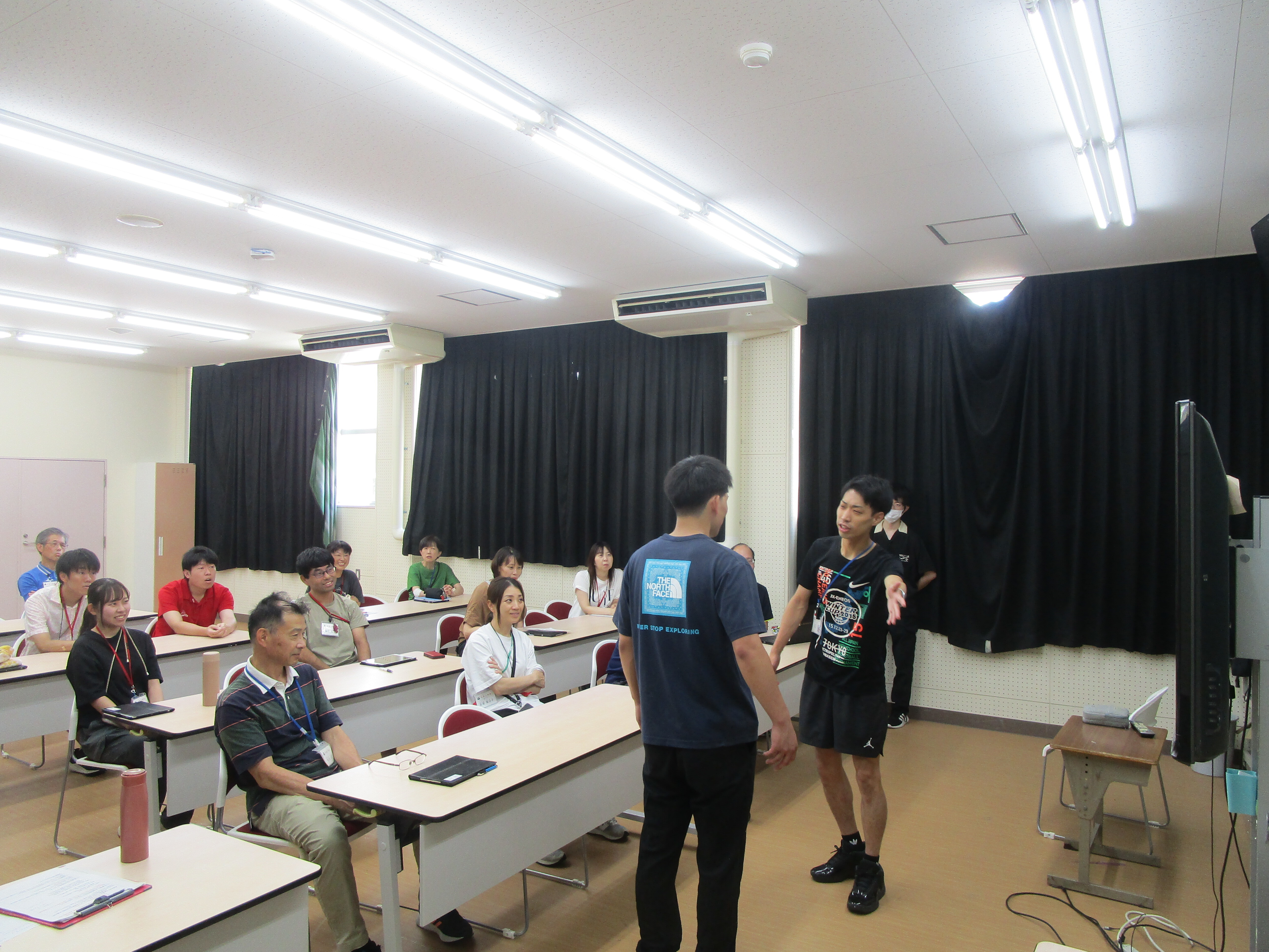 平群小学校での訓練状況4