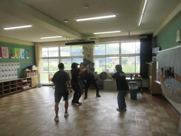 平群南小学校での訓練状況