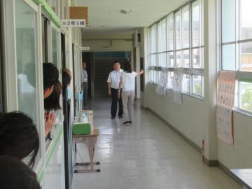 河合第二小学校での訓練状況2