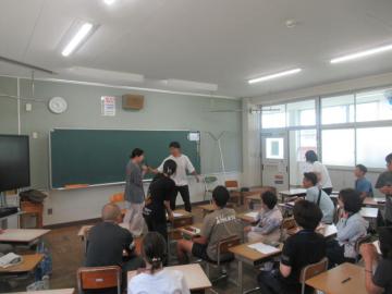 河合第二小学校での訓練状況1