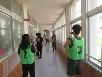 三郷小学校での訓練状況1