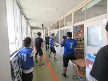王寺南義務教育学校での訓練状況1