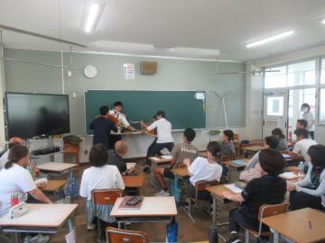 河合第二小学校での訓練状況4
