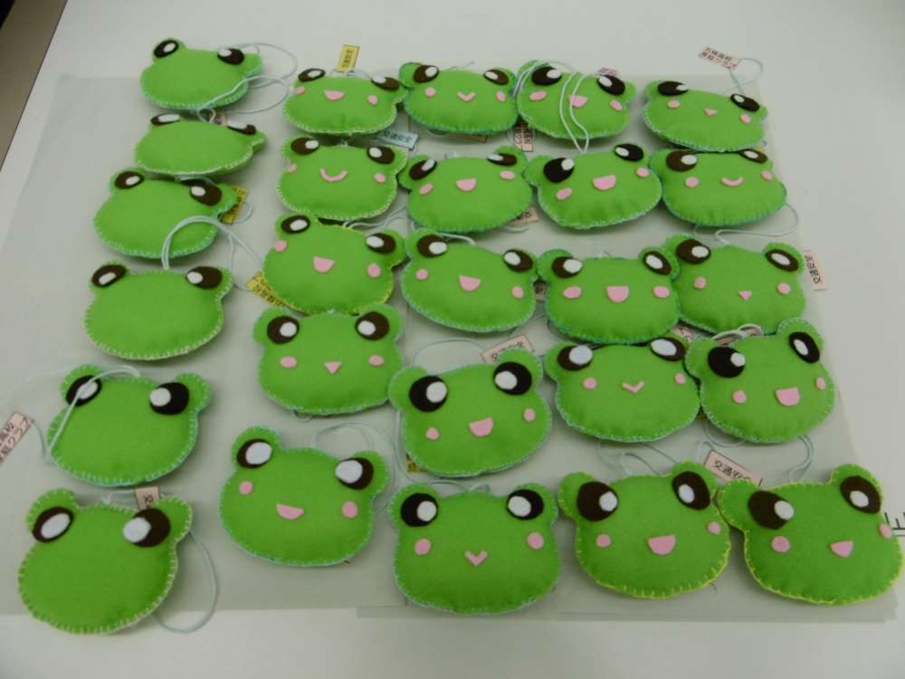 完成された無事カエルマスコット