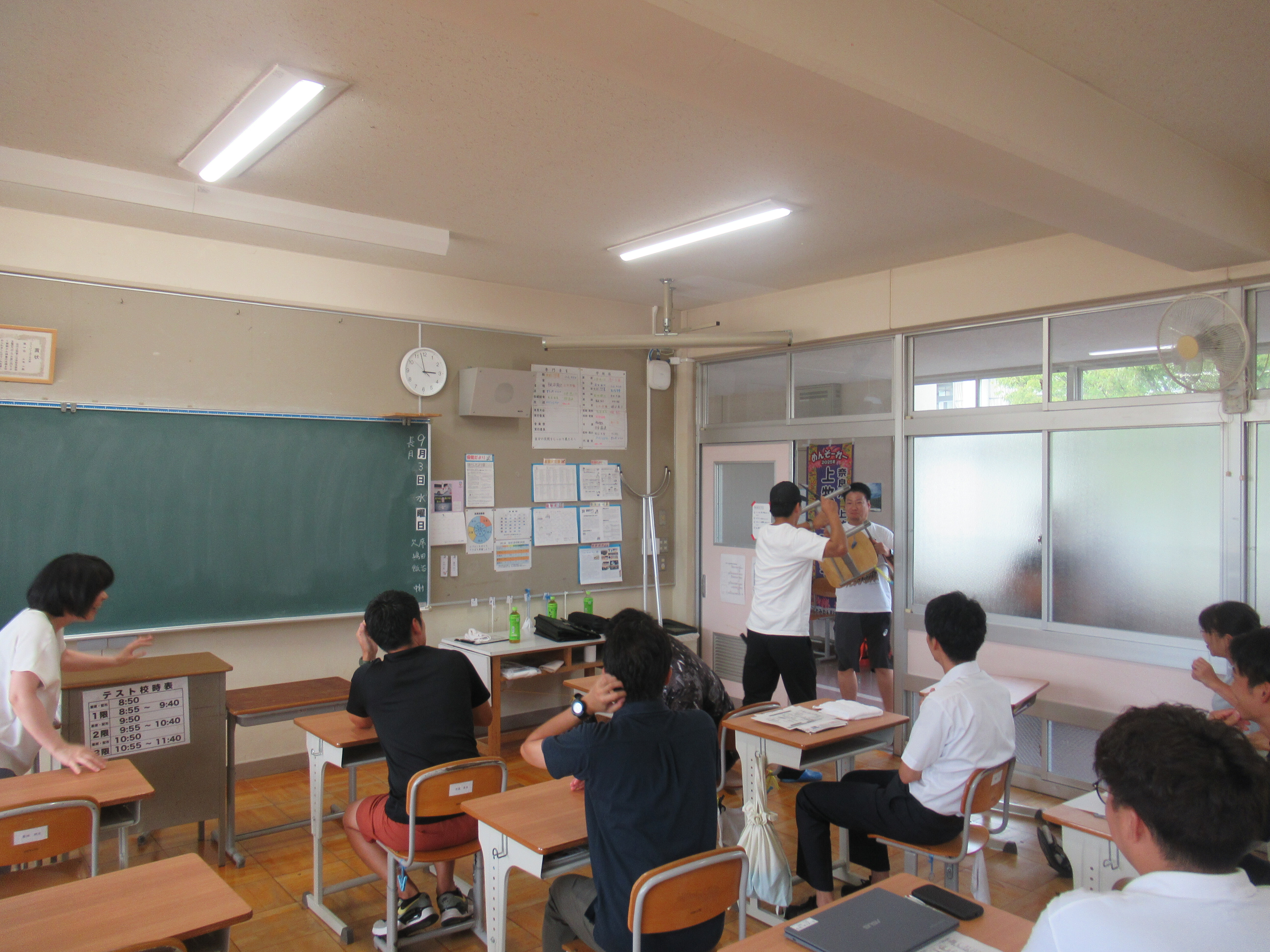 上牧第二中学校での不審者対応侵入訓練6