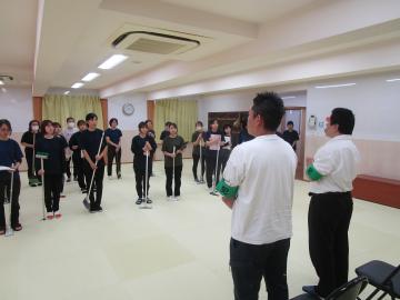 片岡の里こども園での訓練1