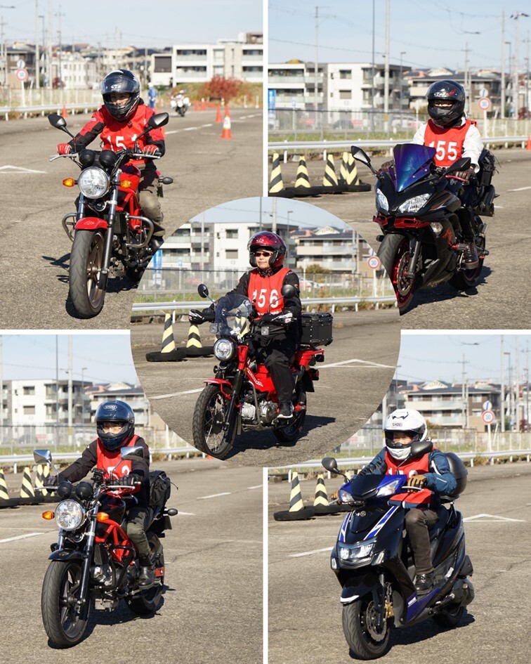 講習に参加された方がバイクに乗っている様子