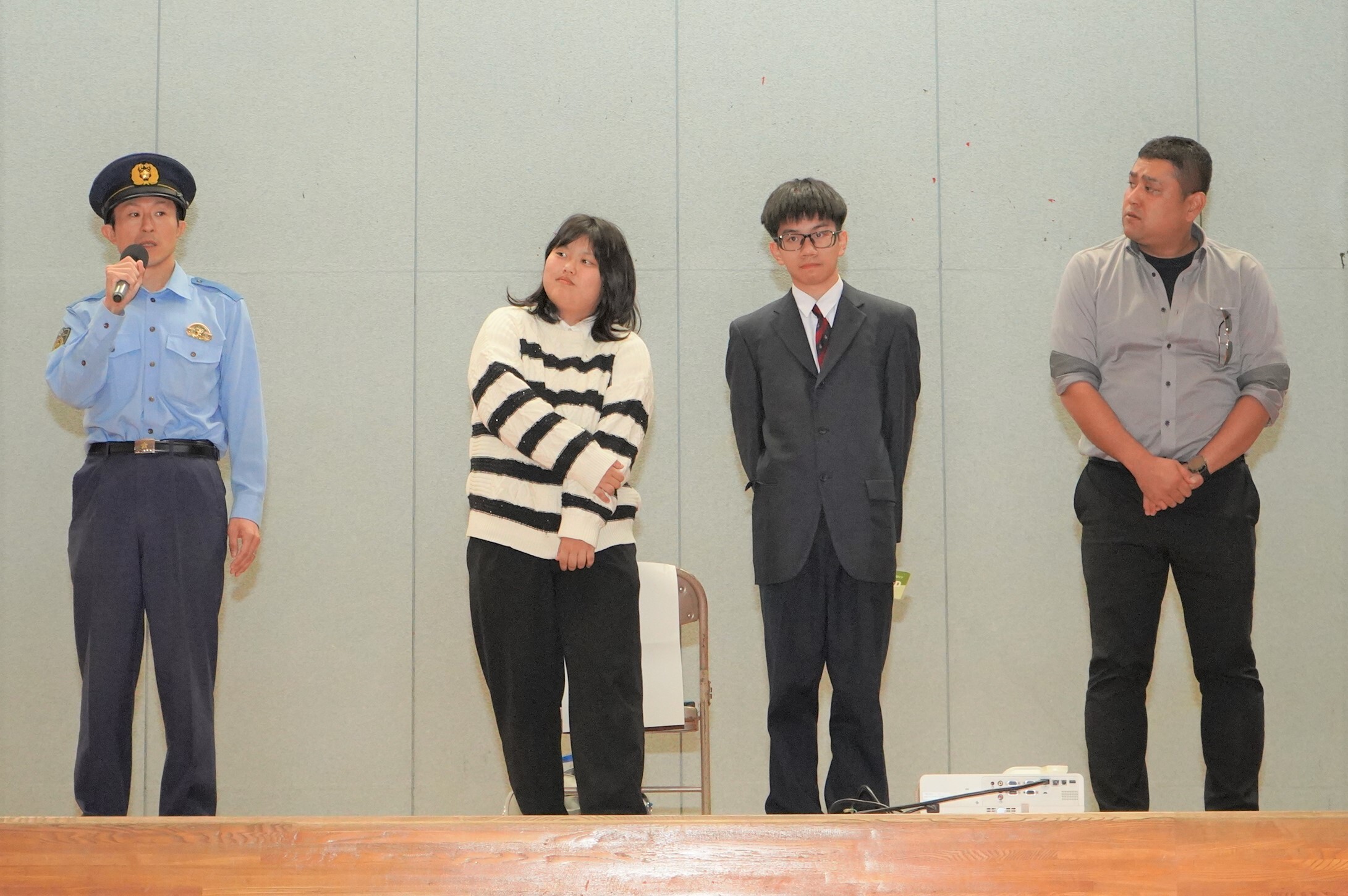 二階堂高校演劇部による闇バイト撲滅寸劇をしている様子6