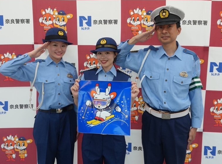 中尾選手との交通啓発活動のようす6