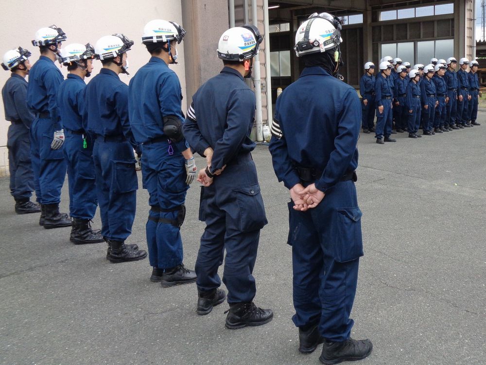 災害警備訓練のようす2