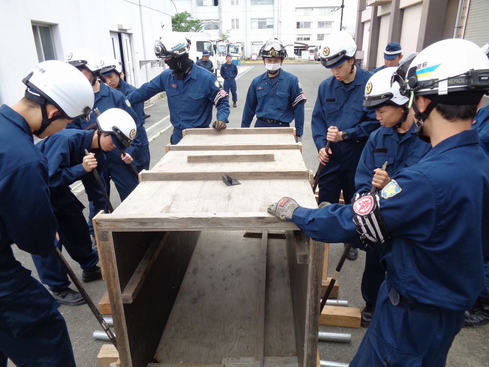 災害警備訓練のようす3