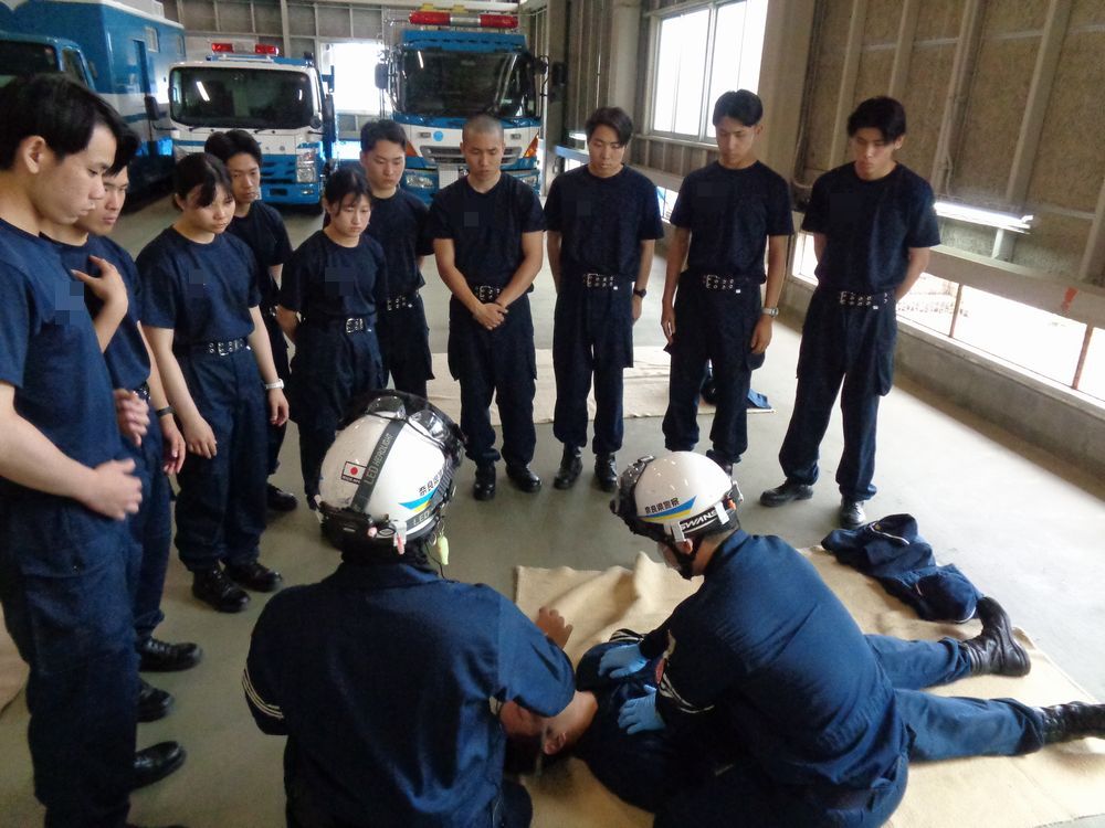 災害警備訓練のようす4