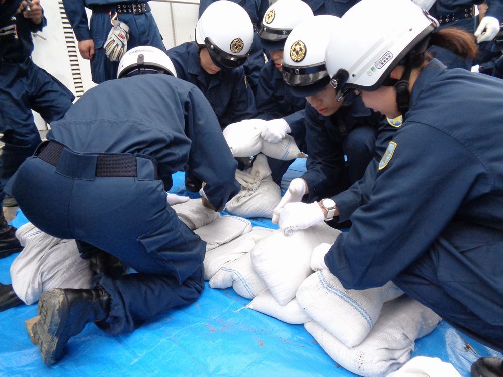 災害警備訓練のようす5