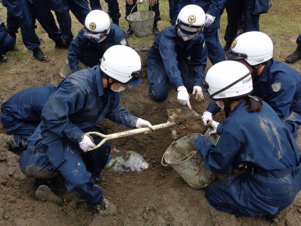 災害警備訓練のようす6