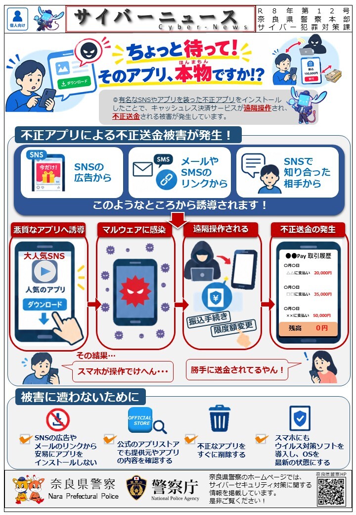 サイバーニュース12号　そのアプリ、本物ですか！？