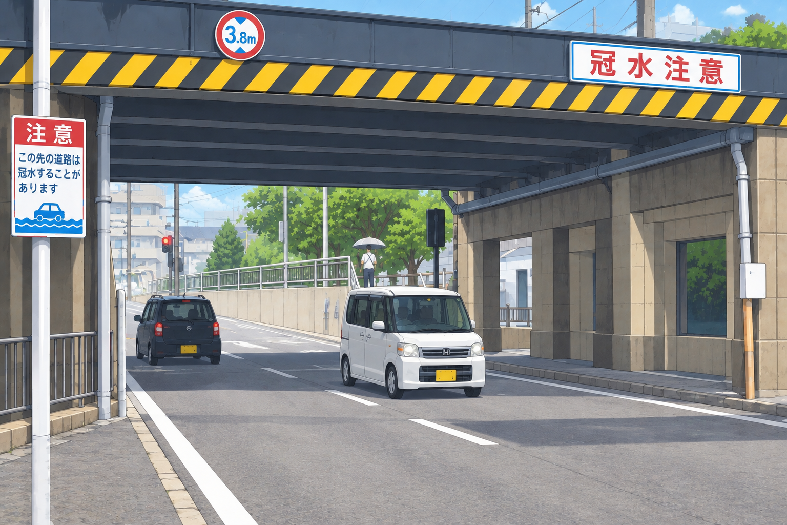 晴天時の道路の様子